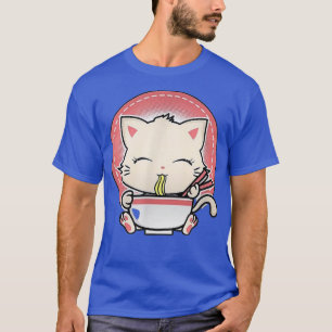 Camiseta Kawaii Cat Cute Anime Otaku Japonés Ramen Noodles