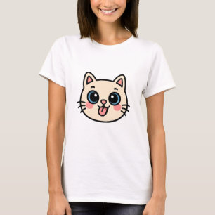 Camiseta Kawaii Cat Face
