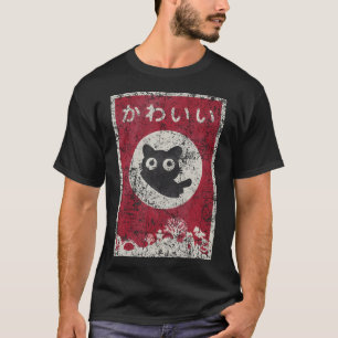 Camiseta Kawaii Cat Japonesa Anime Cat T Shirt