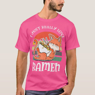 Camiseta Kawaii Cat Kitten Ramen Bow