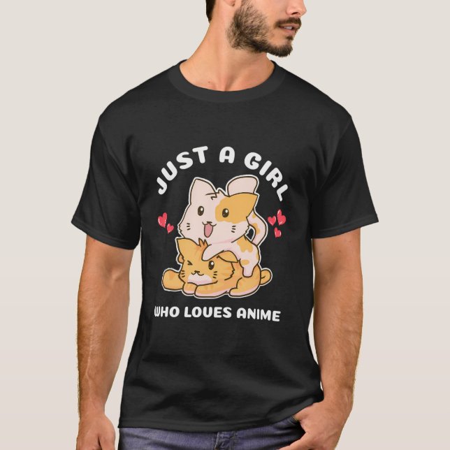 Camiseta Kawaii Cat Neko Anime (Anverso)