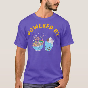 Camiseta Kawaii Cat Ramen Noodle Anime - Powered By Anime &