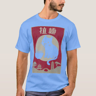 Camiseta Kawaii Cat Ramen Vintage Anime Japanese Food Girls