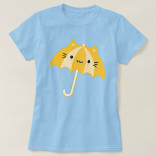 Camiseta Kawaii Cat Umbrella