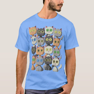 Camiseta Kawaii Cats graciosos y sarcásticos de anime ca