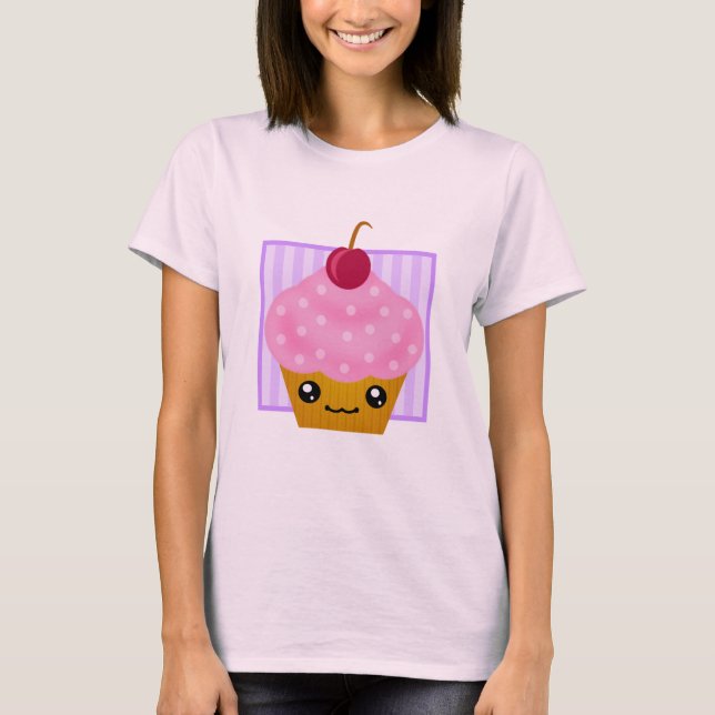 Camiseta Kawaii Cherry Cupcake Appartal (Anverso)