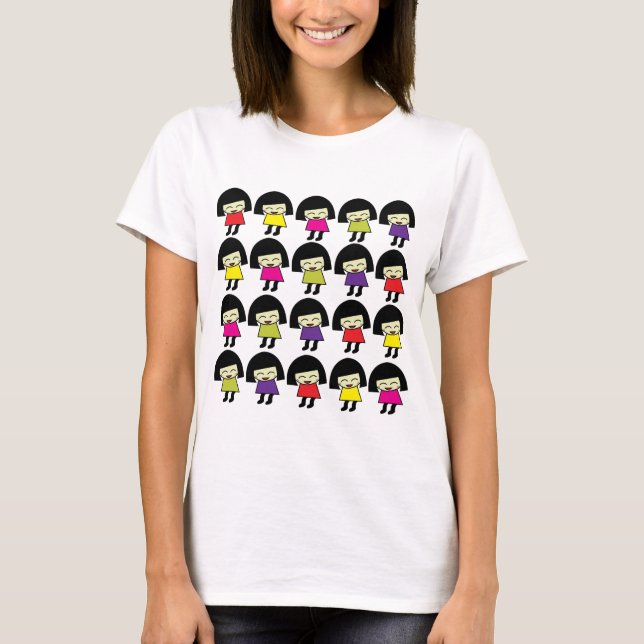 Camiseta Kawaii Chicas de Cute (Anverso)