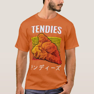 Camiseta Kawaii Chicken tira Tendies Kanji japonés