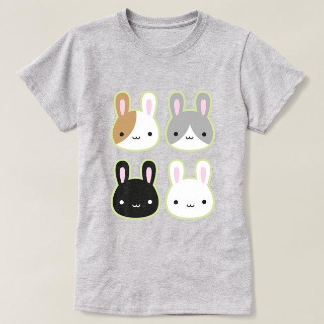 Camiseta Kawaii Conejos Bunny (Diseño del anverso)
