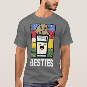 Camiseta Kawaii Cookie y Leche Lover Food Pun Bestfriend M