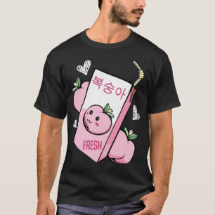 Camiseta Kawaii Coreano De Jugo De Peach Fruit Cutena Amabl