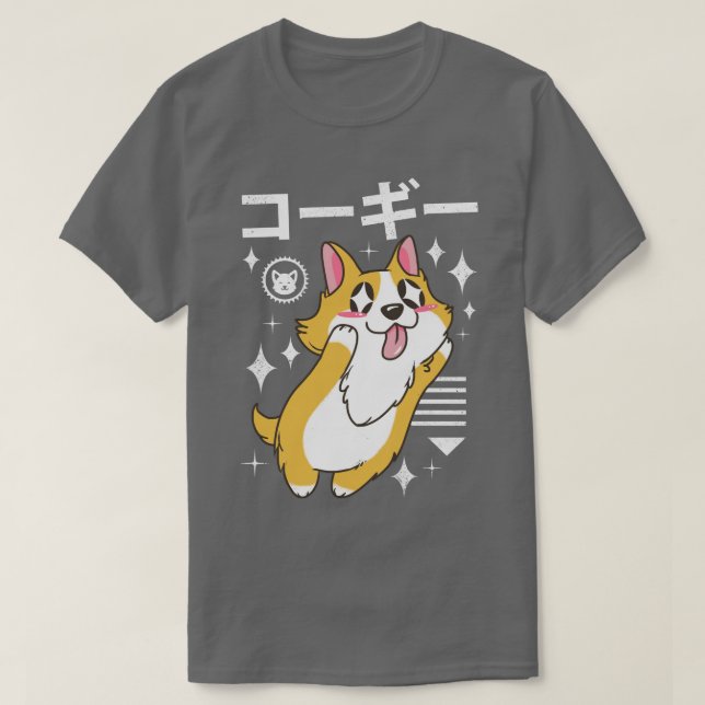 Camiseta Kawaii Corgi (Diseño del anverso)