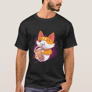 Camiseta Kawaii Corgi Lover Bubble Tea Funny Bobas Corgi