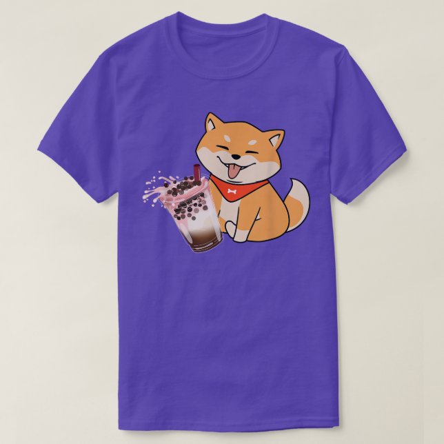 Camiseta Kawaii Corgi Loves Bubble Tea Funny Boba's Welsh D (Diseño del anverso)