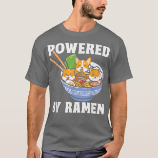 Camiseta Kawaii Corgi Ramen Cupe Papel Anime Japonés De Man