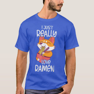 Camiseta Kawaii Corgi Ramen Cupe Papel Anime Japonés De Man