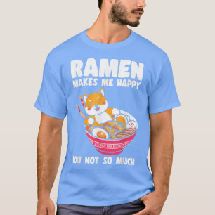 Camiseta Kawaii Corgi Ramen Cupe Papel Anime Japonés De Man