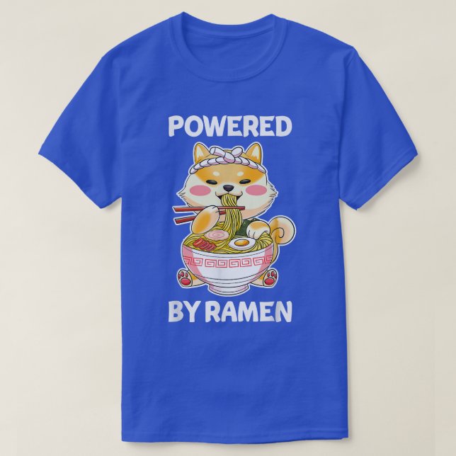 Camiseta Kawaii Corgi Ramen Cupe Papel Anime Japonés De Man (Diseño del anverso)