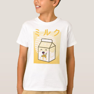 Camiseta Kawaii Cow Retro Leche de plátanos japonesa