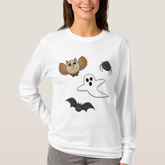 Camiseta Kawaii Creepy Night Creations Set (Anverso)