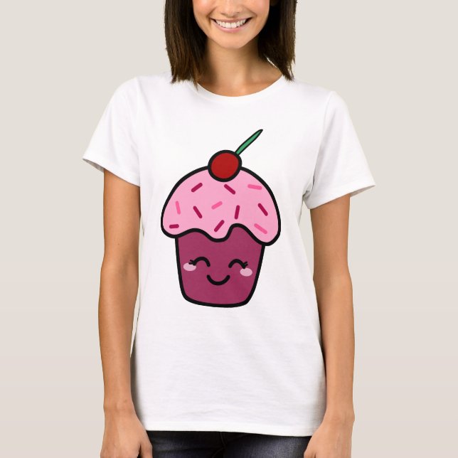 Camiseta Kawaii Cupcake (Anverso)