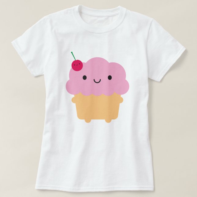 Camiseta Kawaii Cupcake (Diseño del anverso)