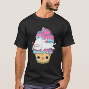 Camiseta Kawaii Cupcake Cat