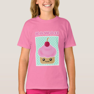 Camiseta Kawaii Cupcake Cherry Candy