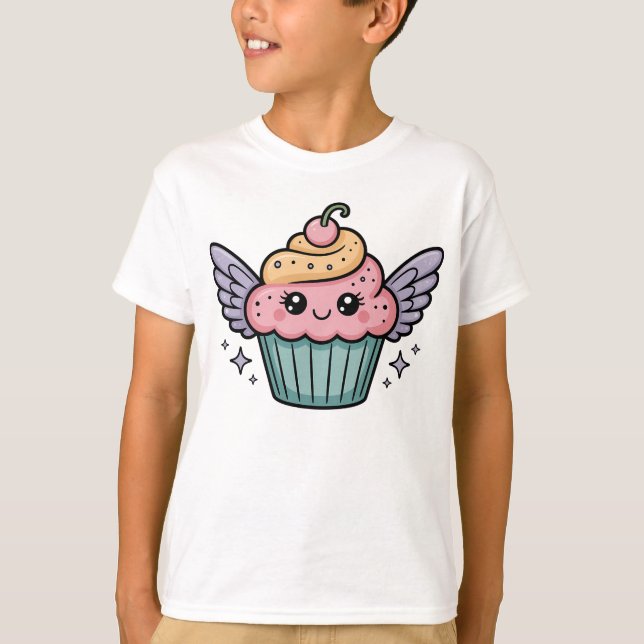 Camiseta  Kawaii Cupcake Kids (Anverso)