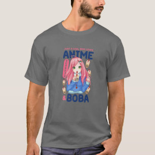 Camiseta Kawaii Cute Anime Chica Otaku Japonés Boba Tea Gif