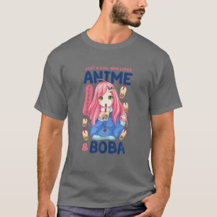Camiseta Kawaii Cute Anime Chica Otaku Japonés Boba Tea Gif