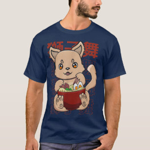 Camiseta Kawaii Cute Anime Dingo Otaku Japonés Ramen Noodl