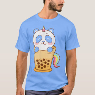 Camiseta Kawaii Cute Anime Panda Boba Bubble Tea Otaku Homb