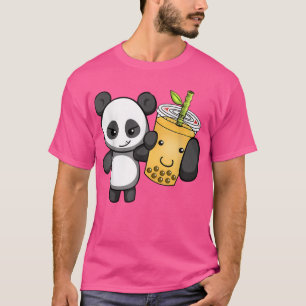 Camiseta Kawaii Cute Anime Panda Boba Bubble Tea Otaku Homb