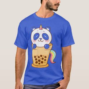 Camiseta Kawaii Cute Anime Panda Boba Bubble Tea Otaku Homb