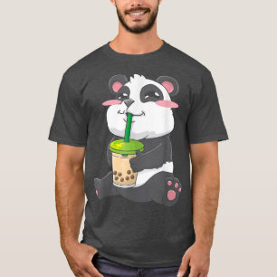 Camiseta Kawaii Cute Anime Panda Boba Bubble Tea Otaku Homb