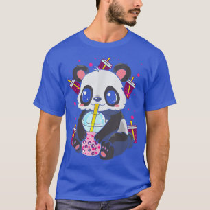 Camiseta Kawaii Cute Anime Panda Boba Bubble Tea Otaku Homb