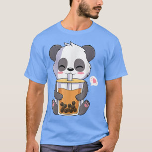 Camiseta Kawaii Cute Anime Panda Otaku Boba de burbuja japo