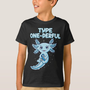 Camiseta Kawaii Cute Axolotl Tipo Un Maravilloso T1d Diabet