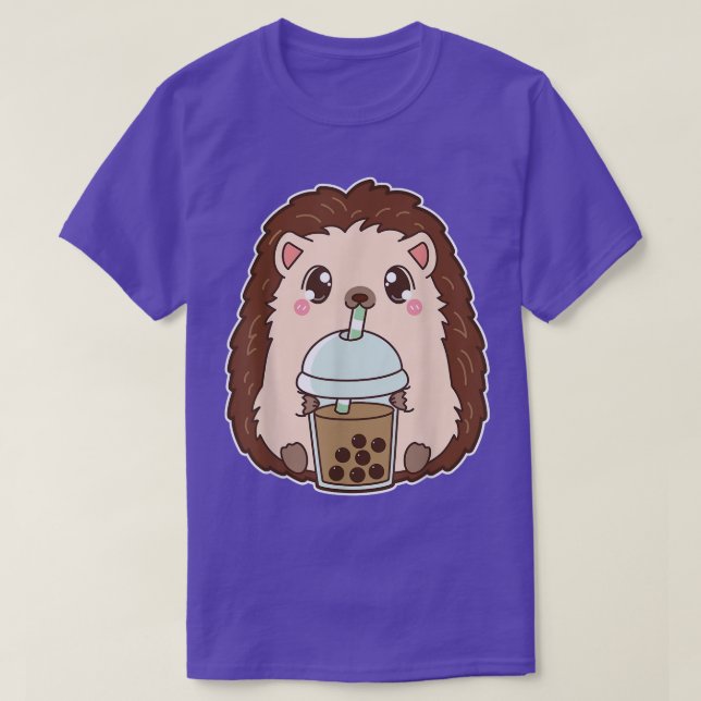 Camiseta Kawaii Cute Boba Hedgehog Classic Bubble Pearl (Diseño del anverso)
