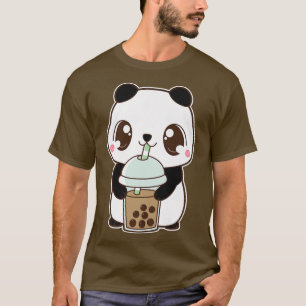 Camiseta Kawaii Cute Boba Panda Bear Classic Bubble Pearl M
