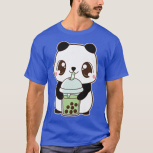 Camiseta Kawaii Cute Boba Panda OST Green Bubble Pearl