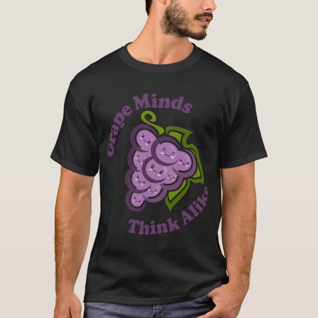 Camiseta Kawaii Cute Grape Miners piensa que la fruta es di (Anverso)