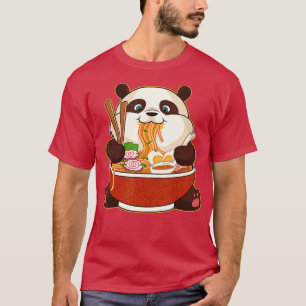 Camiseta Kawaii Cute Panda Otaku Japonés Ramen Noodles Gi