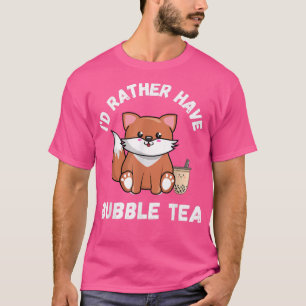 Camiseta Kawaii Cute Para El Té De Burbuja Anime Boba