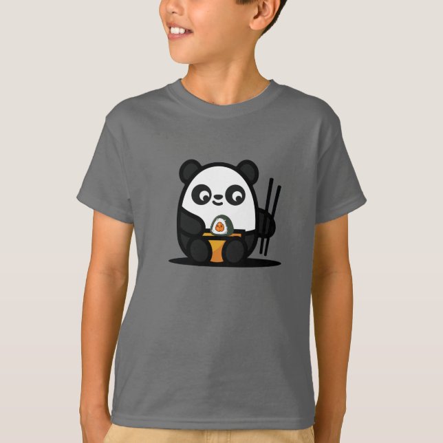Camiseta Kawaii Cute Sushi Panda (Anverso)