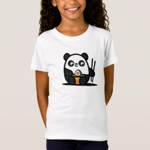 Camiseta Kawaii Cute Sushi Panda T-Shirt