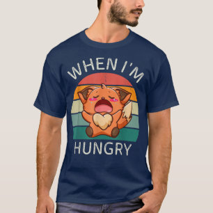 Camiseta Kawaii Cute Vintage Cuando Tengo Hambre Por La Ret