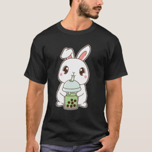 Camiseta Kawaii Cute Zodiac Boba Conejo Matcha Burbuja Verd