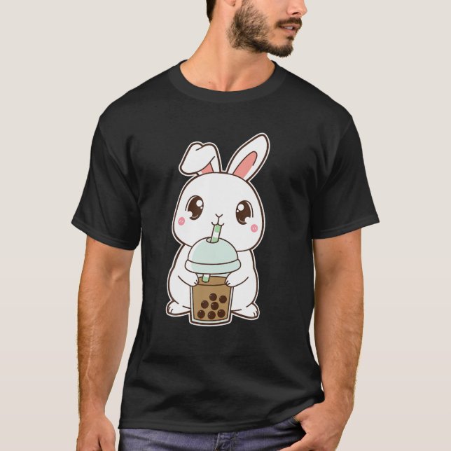 Camiseta Kawaii Cute Zodiac Boba Rabbit Classic Bubble Pear (Anverso)